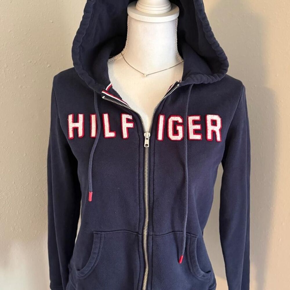 Tommy-hilfiger Women's Navy and Blue Hoodie